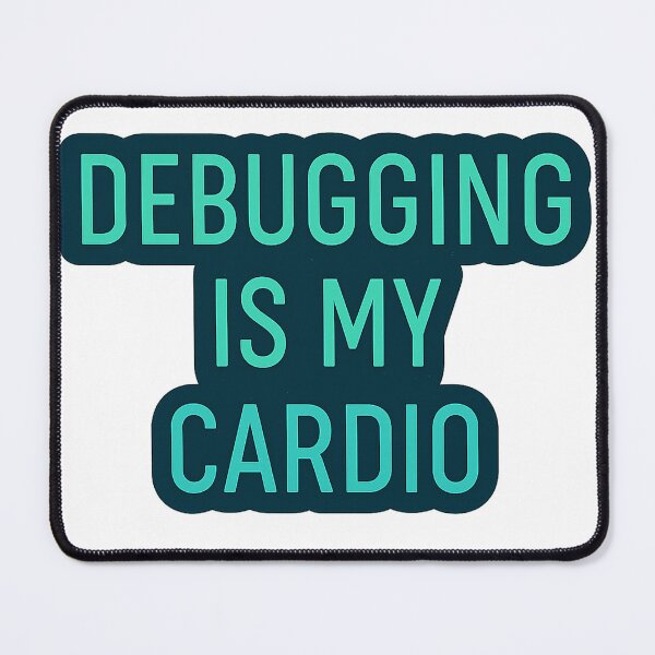 Item preview, Debugging Is My Cardio – Minimal Tech Joke T-Shirt designed and sold by mbmstores.