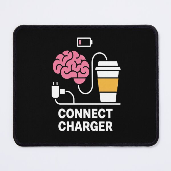 Item preview, Caffeine Design Connect Charger Coffee Brain Empty Battery designed and sold by mandiana.