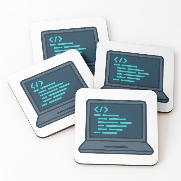 Item preview, Laptop with Code – Flat Developer Icon T-Shirt designed and sold by mbmstores.