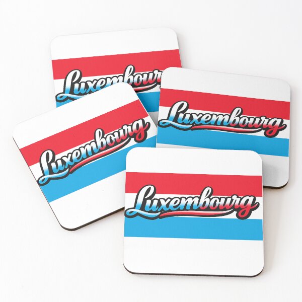 Item preview, Luxembourg Flag Typography Design | Luxembourg National Pride Tricolor Art designed and sold by GarnerSupplyCo.
