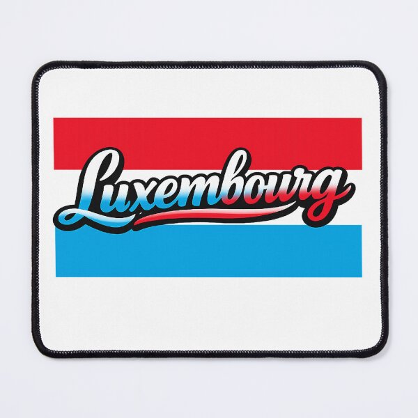 Item preview, Luxembourg Flag Typography Design | Luxembourg National Pride Tricolor Art designed and sold by GarnerSupplyCo.