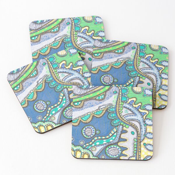 Item preview, Zentangle Abstract Art - Hidden Dino Organic Pattern designed and sold by ColorWander.