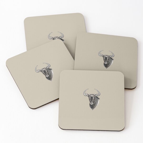 Item preview, Hand-Painted Wildebeest Head designed and sold by annenambiro.
