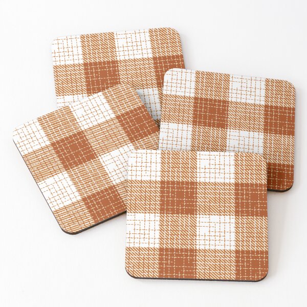 Item preview, Brown And White Crosshatch Plaid Gingham Design  designed and sold by PatternTitan.