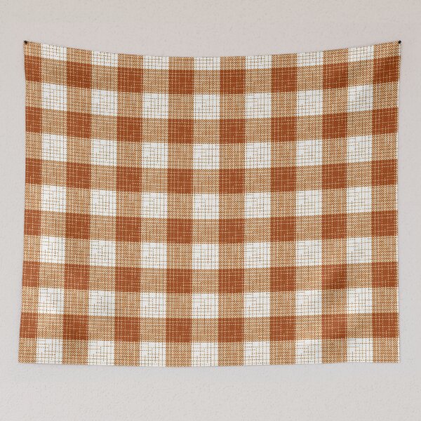 Item preview, Brown And White Crosshatch Plaid Gingham Design  designed and sold by PatternTitan.