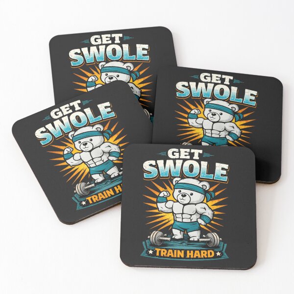 Item preview, Get Swole Polar Bear Gym Motivation - Funny Bodybuilding Bear T-Shirt designed and sold by ZyxDes.