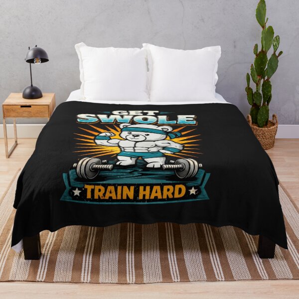 Item preview, Get Swole Polar Bear Gym Motivation - Funny Bodybuilding Bear T-Shirt designed and sold by ZyxDes.