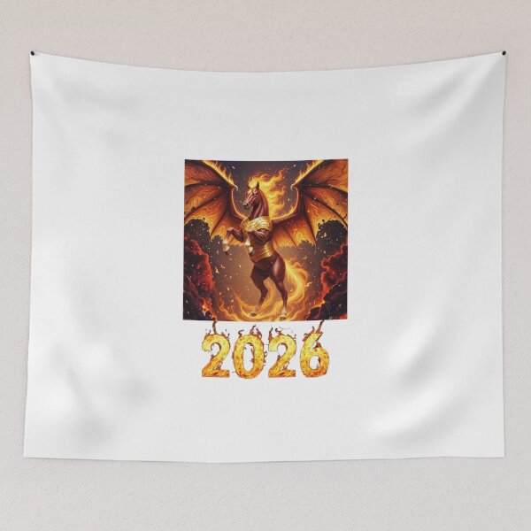 Item preview, 2026 Winged Fire Horse – Phoenix Stallion Fantasy New Year Design designed and sold by Baby Adee Collective.