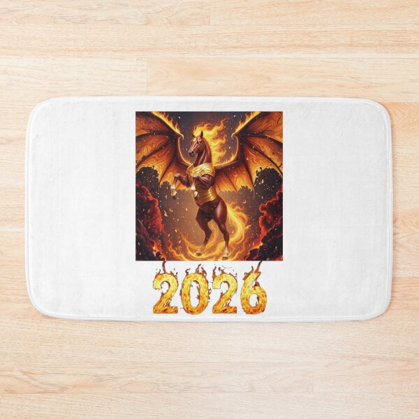 Item preview, 2026 Winged Fire Horse – Phoenix Stallion Fantasy New Year Design designed and sold by Baby Adee Collective.