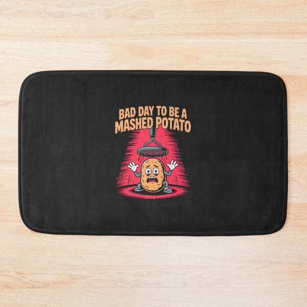 Item preview, Bad Day to Be a Mashed Potato Funny Cartoon - Sarcastic Potato Humor Art designed and sold by Wonder Pixel Studio.