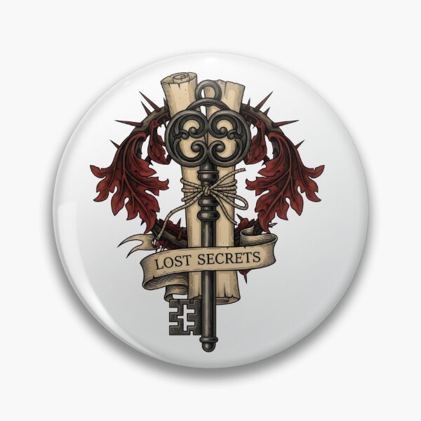 Item preview, Victorian Skeleton Key Scrolls Art – Lost Secrets, Gothic Baroque Ornate Tattoo Flash designed and sold by Luminari Creations.