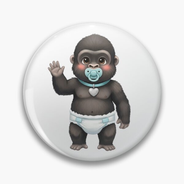 Item preview, Baby Gorilla in Diaper with Pacifier designed and sold by CHRIST5000.
