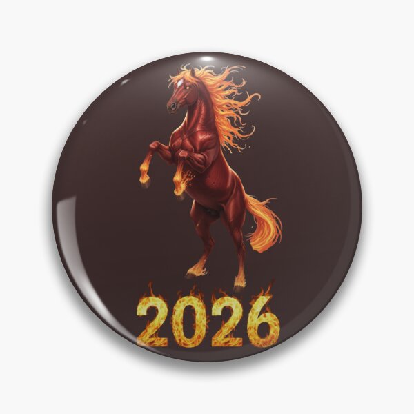 Item preview, 2026 Fire Stallion – Rearing Horse Flame New Year Artwork designed and sold by Baby Adee Collective.