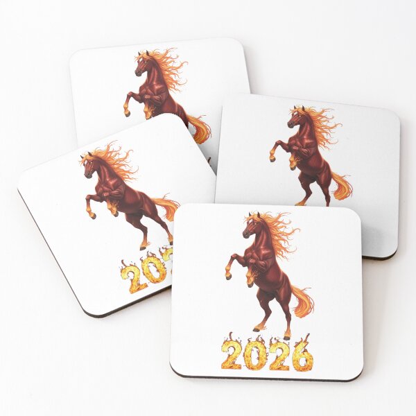 Item preview, 2026 Fire Stallion – Rearing Horse Flame New Year Artwork designed and sold by Baby Adee Collective.