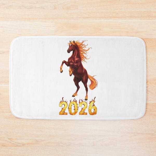 Item preview, 2026 Fire Stallion – Rearing Horse Flame New Year Artwork designed and sold by Baby Adee Collective.