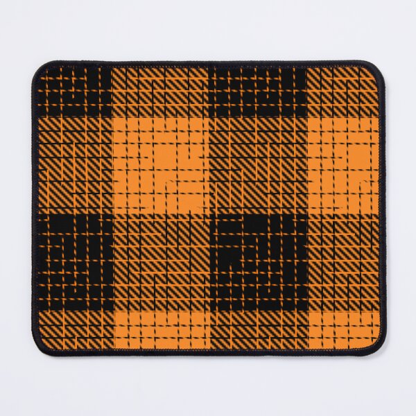 Item preview, Orange And Black Crosshatch Plaid Gingham Design  designed and sold by PatternTitan.