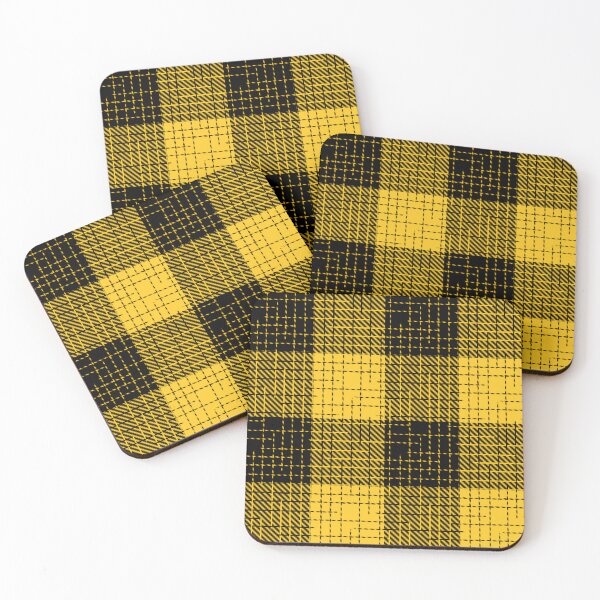 Item preview, Yellow And Black Crosshatch Plaid Gingham Design  designed and sold by PatternTitan.