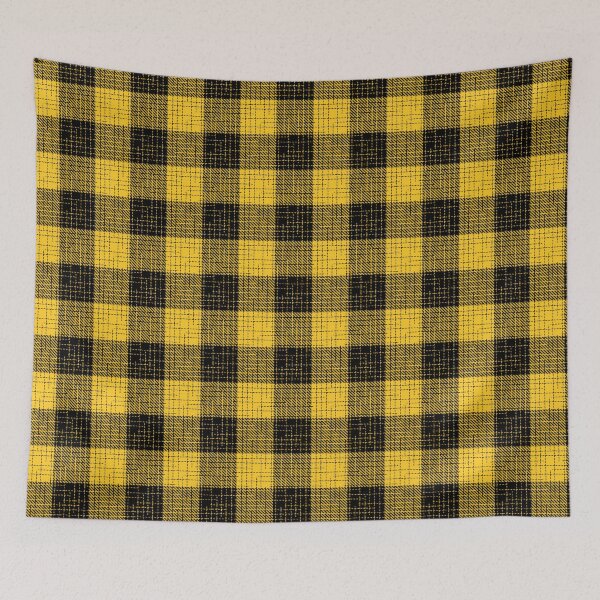 Item preview, Yellow And Black Crosshatch Plaid Gingham Design  designed and sold by PatternTitan.