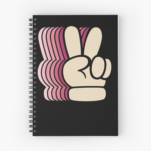 Item preview, Retro Peace Sign V is for Valentine's Day Groovy Pink Hand designed and sold by AdyKurniawan.