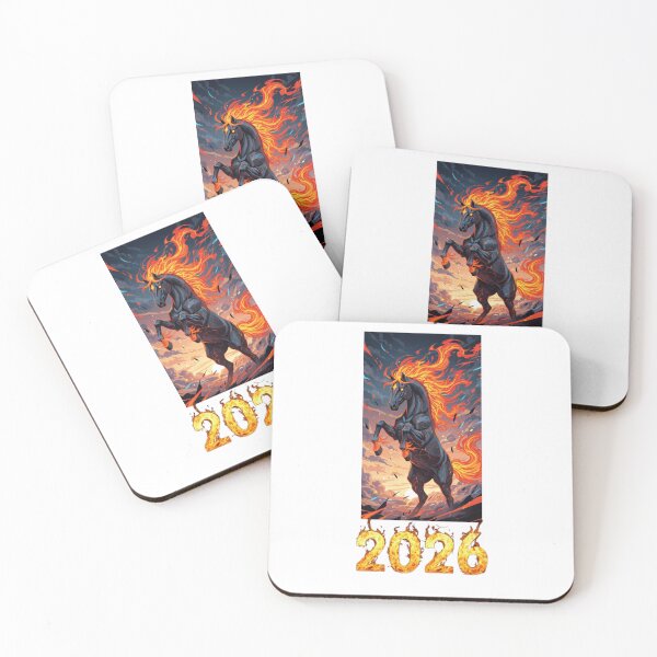 Item preview, 2026 Fire Horse – Rearing Flame Stallion Chinese New Year Zodiac Design designed and sold by Baby Adee Collective.
