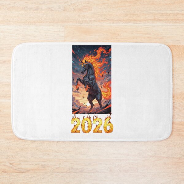 Item preview, 2026 Fire Horse – Rearing Flame Stallion Chinese New Year Zodiac Design designed and sold by Baby Adee Collective.