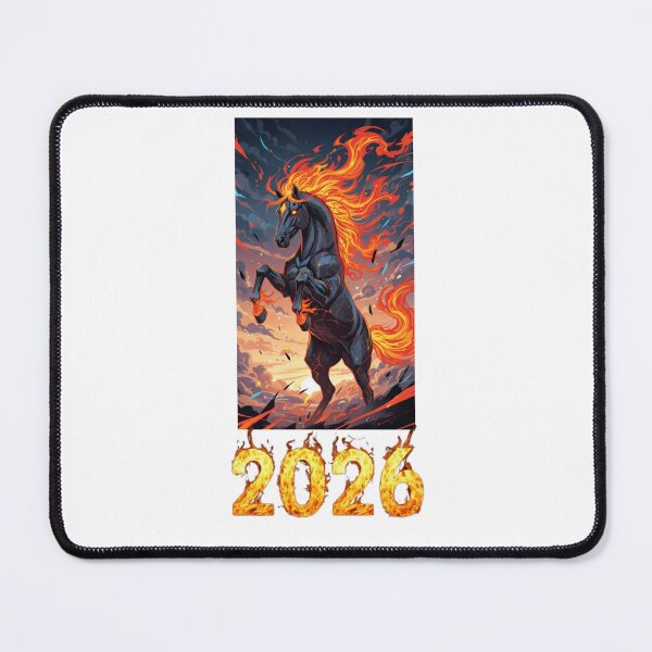 Item preview, 2026 Fire Horse – Rearing Flame Stallion Chinese New Year Zodiac Design designed and sold by Baby Adee Collective.