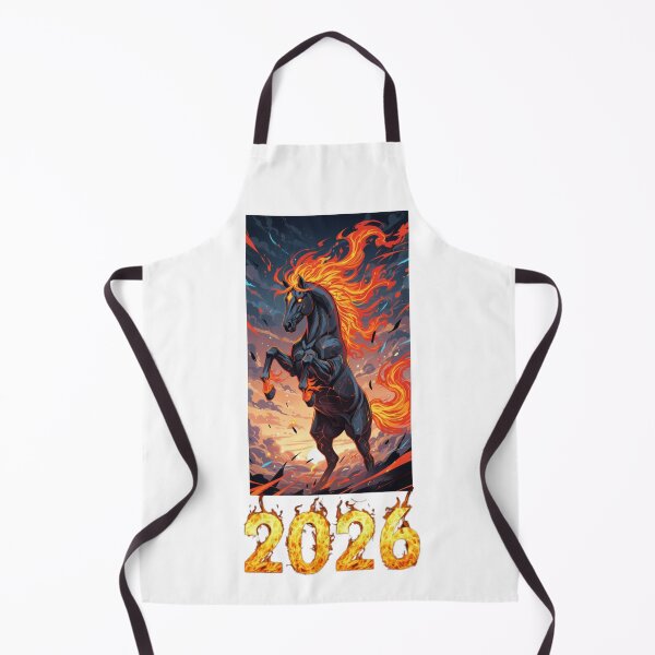 Item preview, 2026 Fire Horse – Rearing Flame Stallion Chinese New Year Zodiac Design designed and sold by Baby Adee Collective.