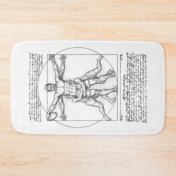 Item preview, Rugby Player Funny Vintage Vitruvian Man Leonardo Da Vinci designed and sold by GrandeDuc.