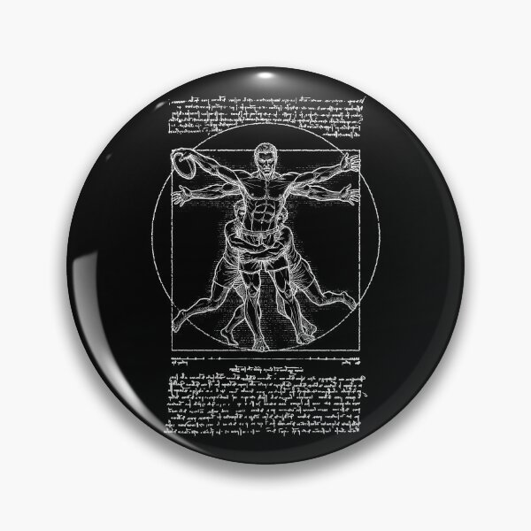 Item preview, Rugby Player Funny Vintage Vitruvian Man Leonardo Da Vinci designed and sold by GrandeDuc.