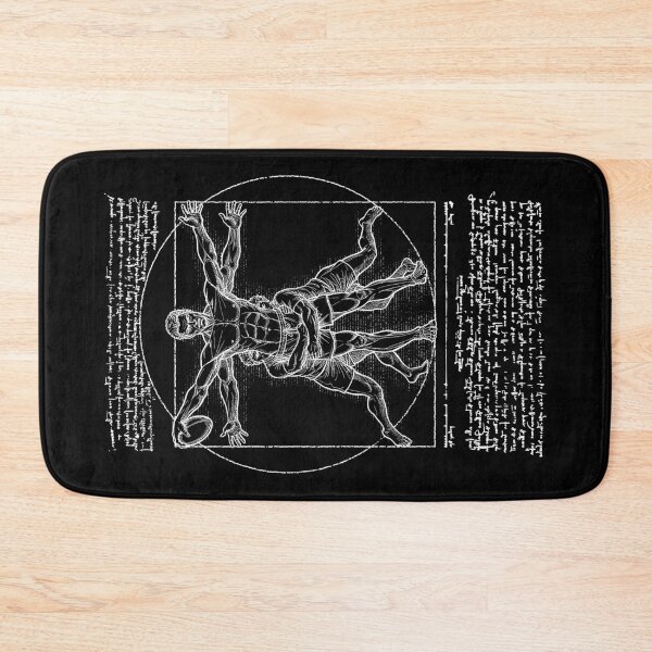 Item preview, Rugby Player Funny Vintage Vitruvian Man Leonardo Da Vinci designed and sold by GrandeDuc.