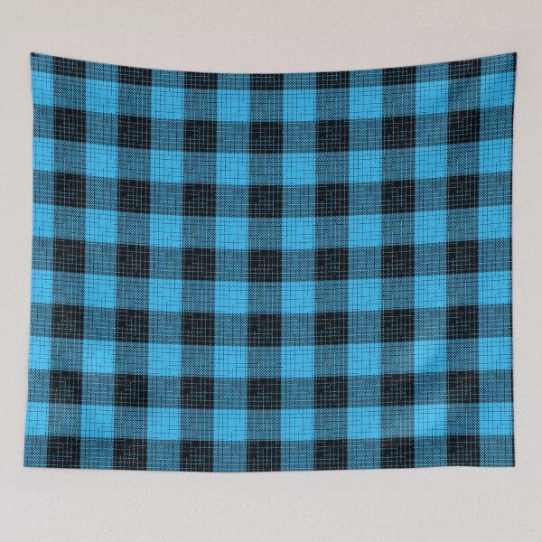 Item preview, Blue And Black Crosshatch Plaid Gingham Design  designed and sold by PatternTitan.