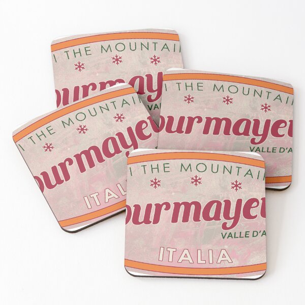 Item preview, Courmayeur, Valle d’Aosta, Valle d’Aosta, Italia, textured skiing badge designed and sold by Wanderful-roads.