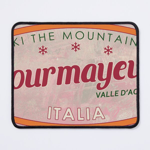 Item preview, Courmayeur, Valle d’Aosta, Valle d’Aosta, Italia, textured skiing badge designed and sold by Wanderful-roads.