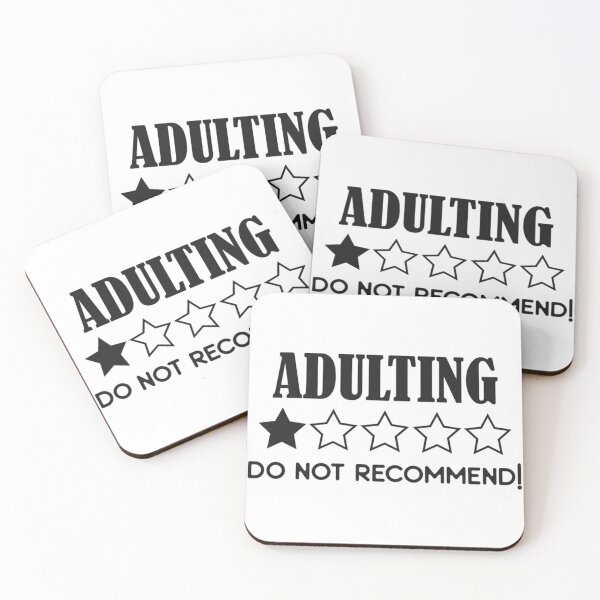 Item preview, Adulting Funny Quote One Star Review Humor designed and sold by Oniyasha.