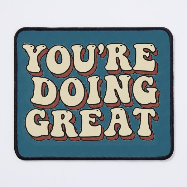 Item preview, YOU’RE DOING GREAT Positive Retro 70s Typography Art designed and sold by INNER WINNER YOU.