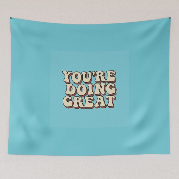 Item preview, YOU’RE DOING GREAT Positive Retro 70s Typography Art designed and sold by INNER WINNER YOU.