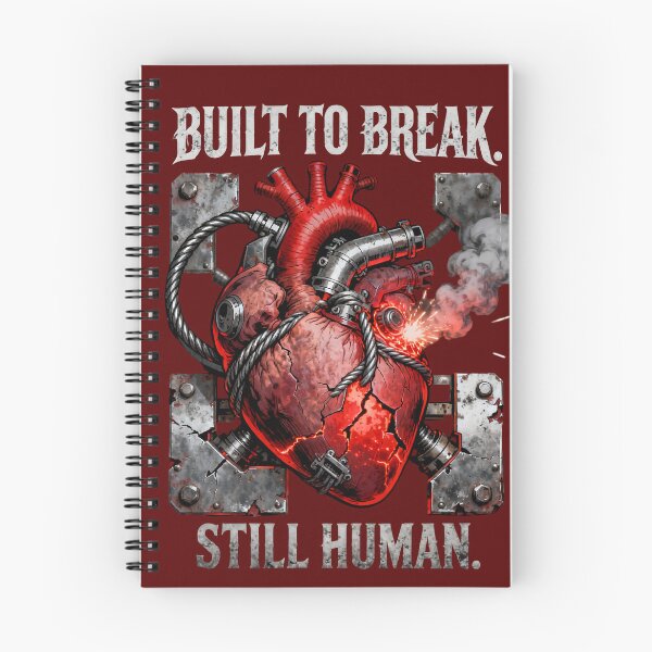 Item preview, Still Human Under Pressure – Industrial Heart vs Machine Streetwear Art designed and sold by Maximilianos.
