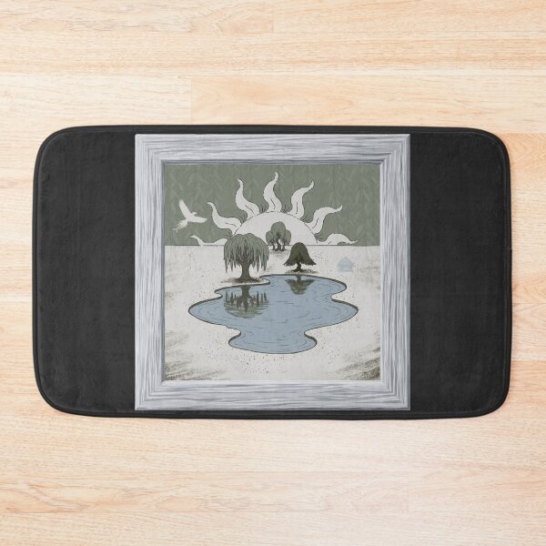 Item preview, Whimsical Cottagecore Weeping Willow and Sun Pond Landscape designed and sold by Brinkenburger.