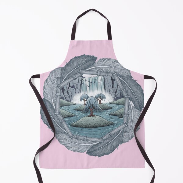 Item preview, Serene Whimsical Waterfall and Weeping Willow Feather Frame designed and sold by Brinkenburger.
