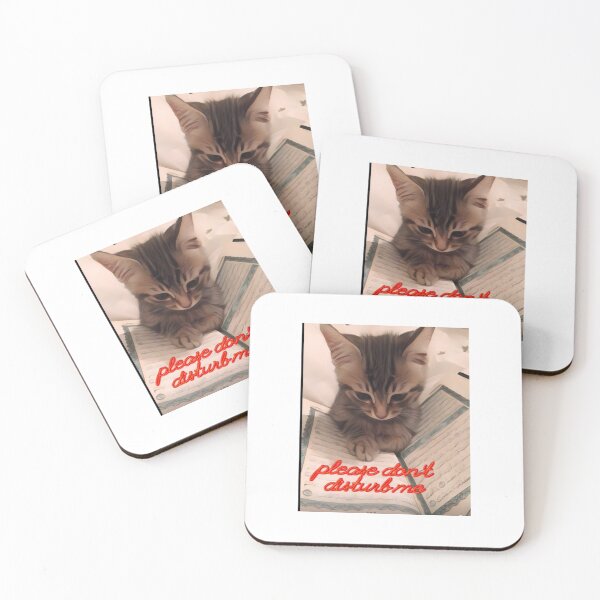 Item preview, Focused Kitty: Don’t Disturb Me designed and sold by VeenaArtStudio.
