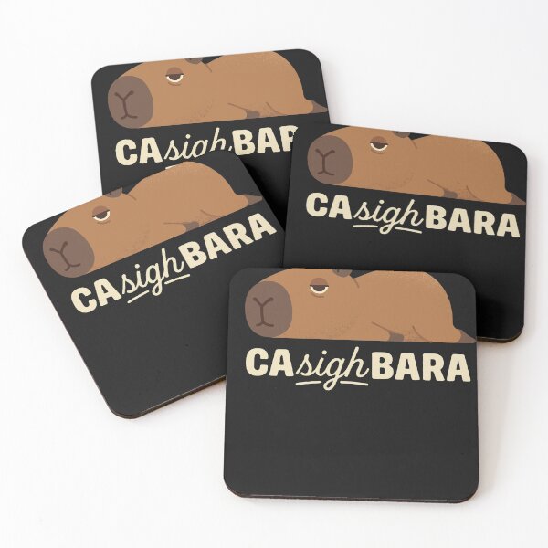 Item preview, CAsighBARA Funny Capybara Relatable Sigh Mood Meme designed and sold by AdyKurniawan.