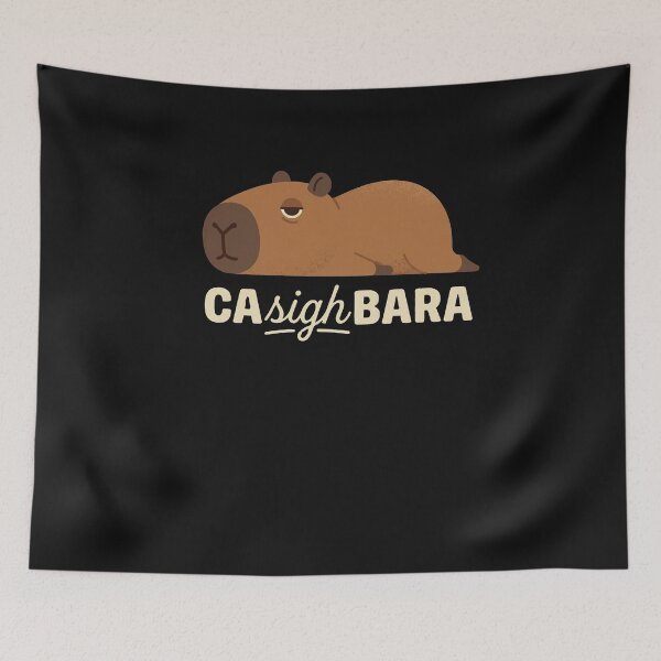 Item preview, CAsighBARA Funny Capybara Relatable Sigh Mood Meme designed and sold by AdyKurniawan.