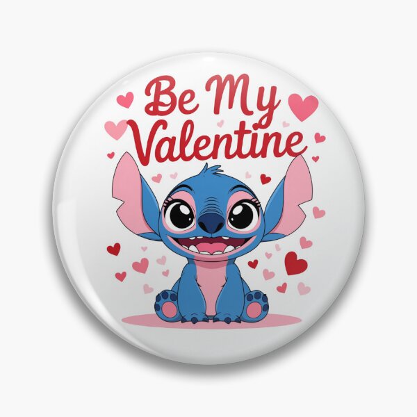 Item preview, Be my Valentine, cute stitch with love hearts designed and sold by nicnacc.