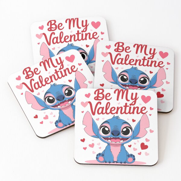Item preview, Be my Valentine, cute stitch with love hearts designed and sold by nicnacc.