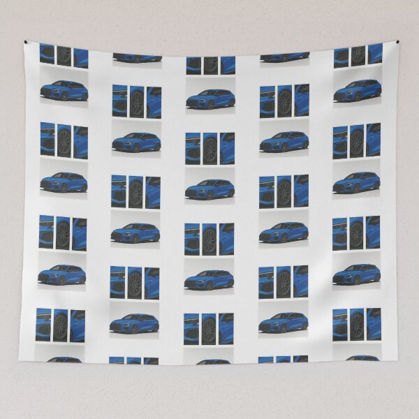 Item preview, Modern German Hot Hatch – Blue Sportback Comic Art designed and sold by v1per4ever.