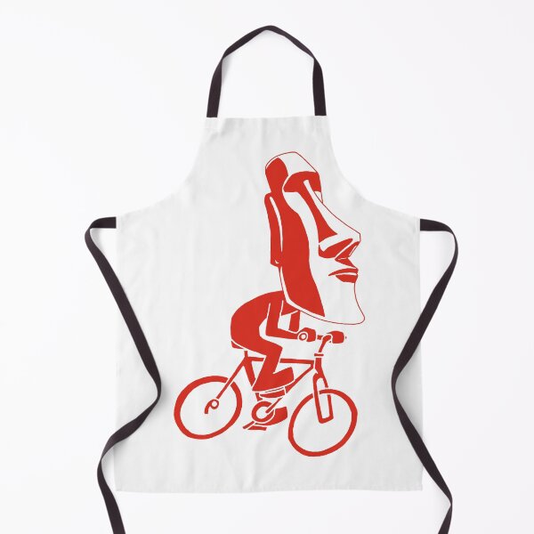 Item preview, Cyclist on Easter Island (red) designed and sold by Lagueny.