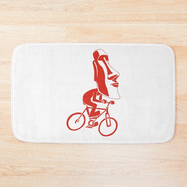 Item preview, Cyclist on Easter Island (red) designed and sold by Lagueny.