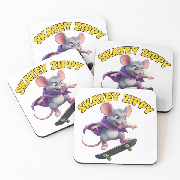 Item preview, Playful Cartoon Zippy Mouse Skateboard Design Graphic Tee designed and sold by Zippy Creation.