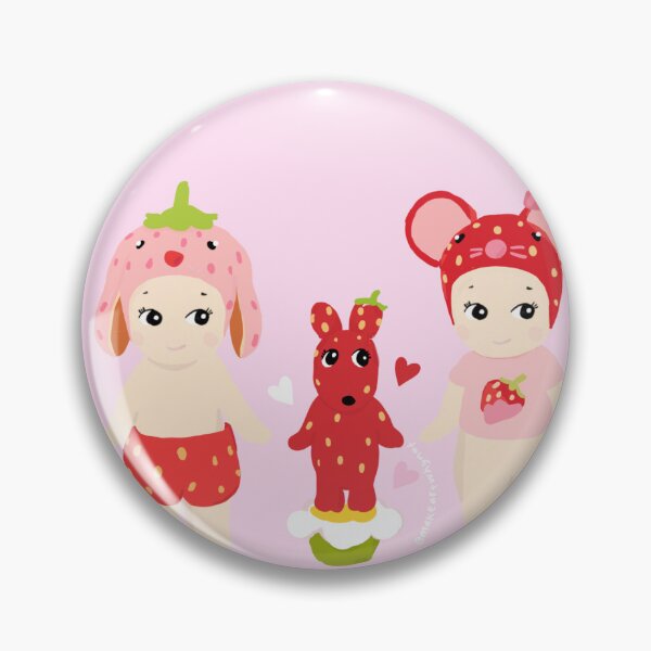 Item preview, Robby Rabbit Loop Ear Mouse Strawberry Love Series Sonny Cherub Pink Jam Valentine Edition Angel  designed and sold by Makeartwhynot.