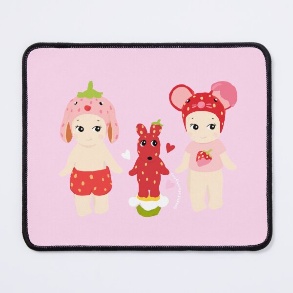 Item preview, Robby Rabbit Loop Ear Mouse Strawberry Love Series Sonny Cherub Pink Jam Edición de San Valentín Ángel designed and sold by Makeartwhynot.